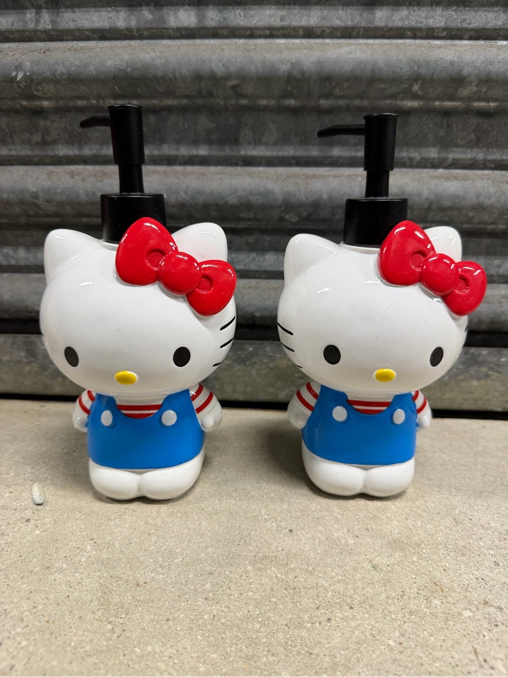 Hello Kitty Style Blue & Red Soap Dispenser set of 2